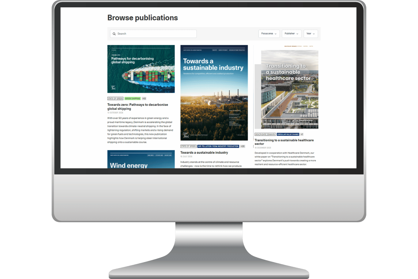 Publikationsoversigt på stateofgreen.com