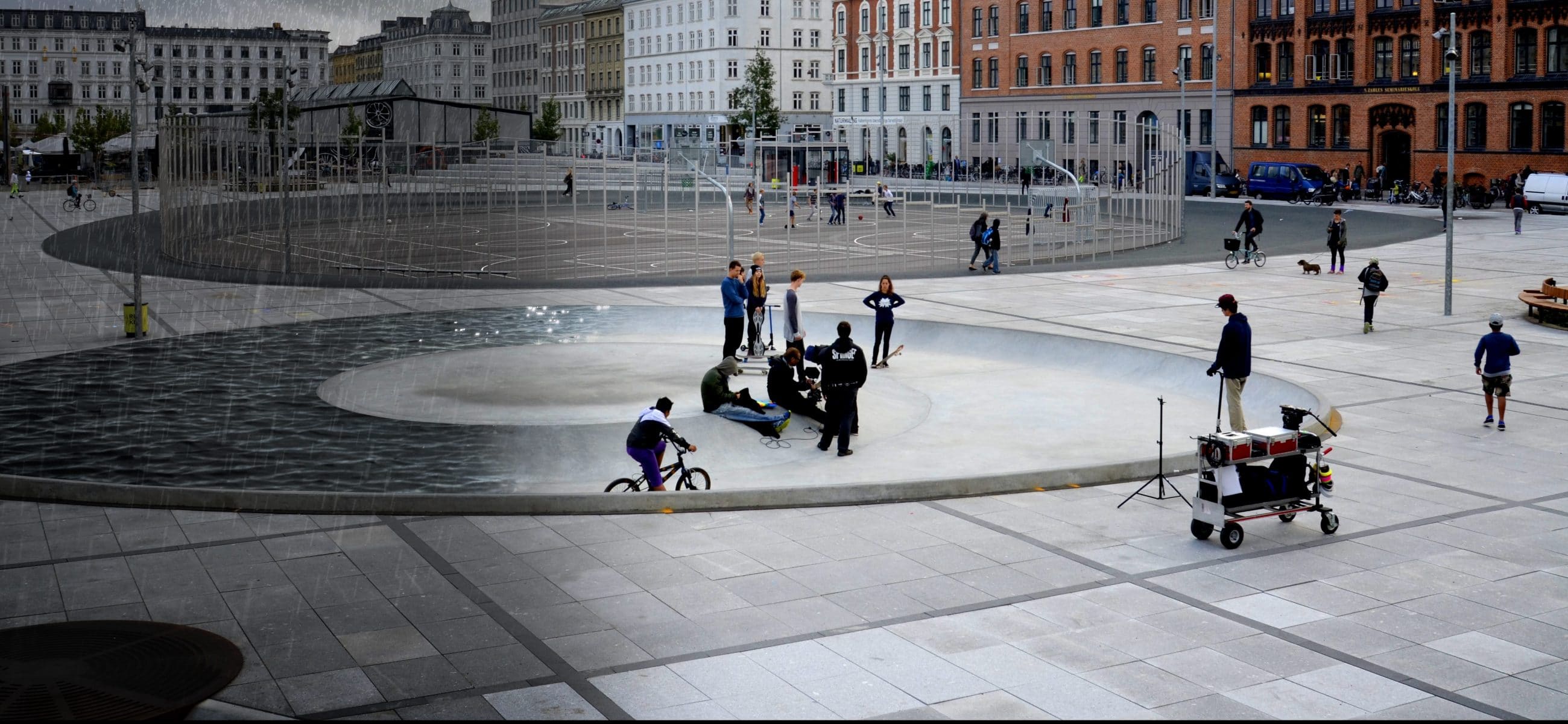 climate change adaptation solution in Israels Plads, Denmark.