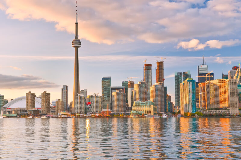 Toronto skyline.