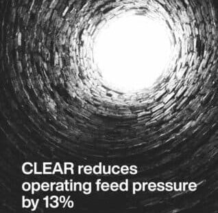 Aquaporin's CLEAR reduces operating feed pressure by 13%