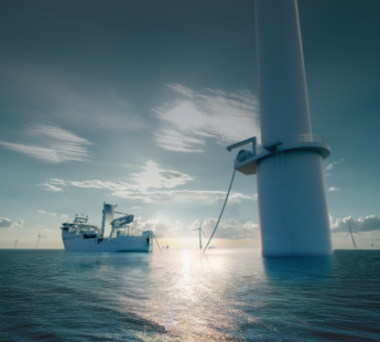 Powering vessels at sea in offshore wind farms